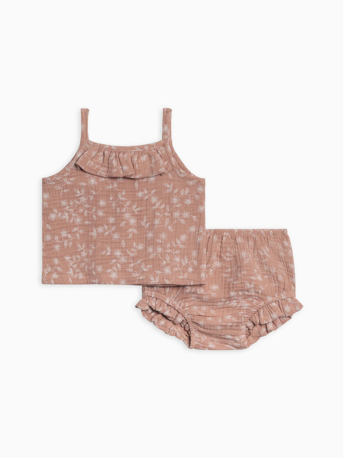 Floral Girls Set in Dust Pink