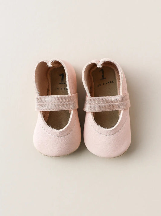 Pink Leather Shoes for Baby Girls