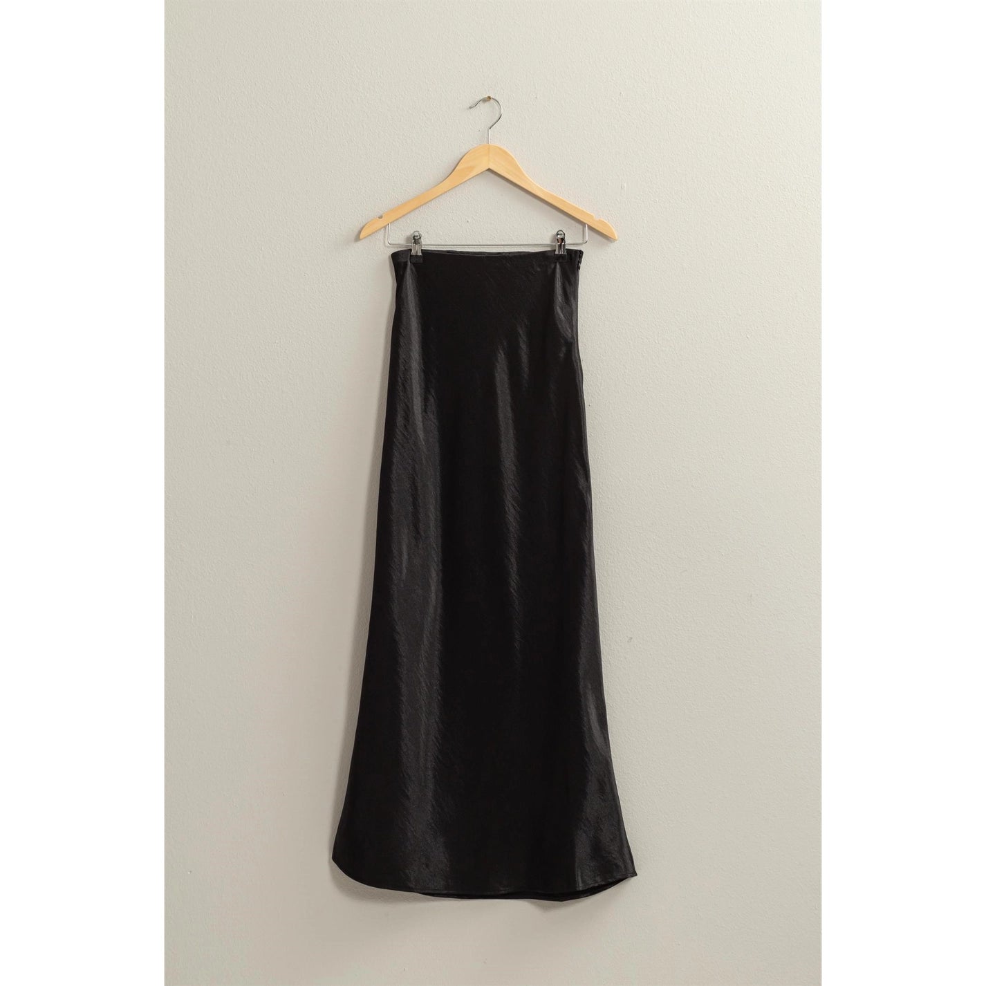 Satin High Waist Maxi Skirt