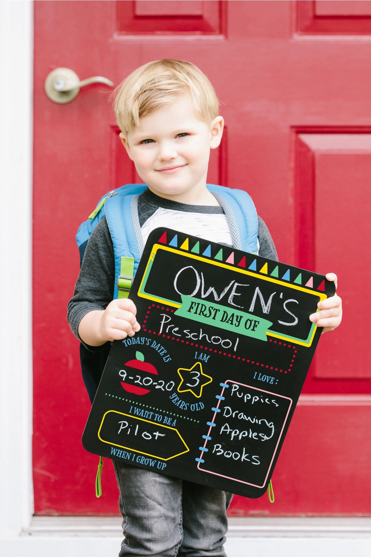 First and Last Day of School Chalk Board