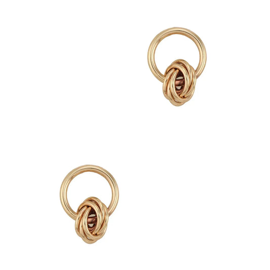 Metal Circle and Knot Earring