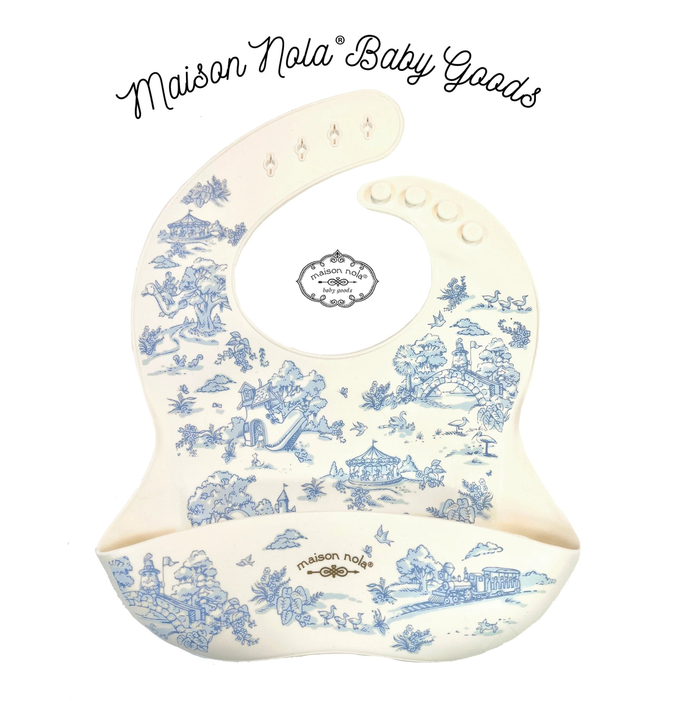 Maison Nola Storyland Toile Silicone Bib