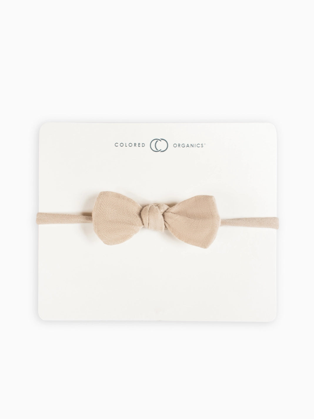 Organic Baby Muslin Dainty Bow Headband - Ivory