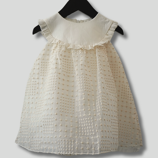 Daisy Dreams Sleeveless Linen Baby Dress