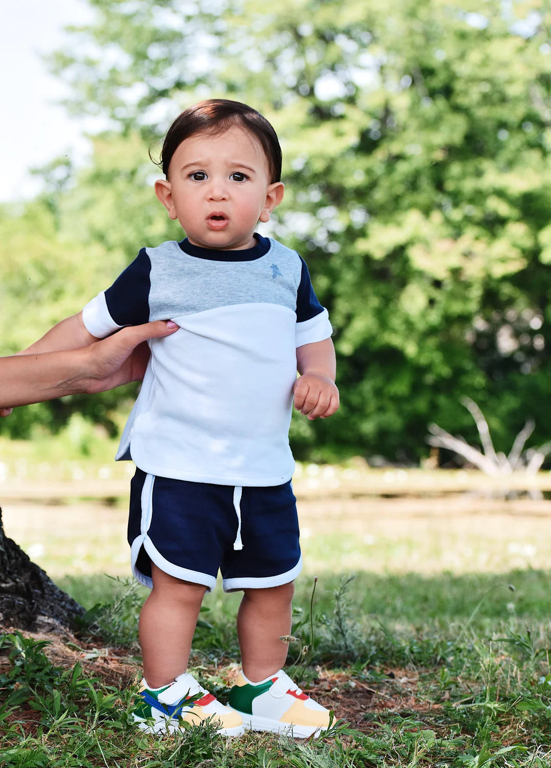 Color Block Shorts