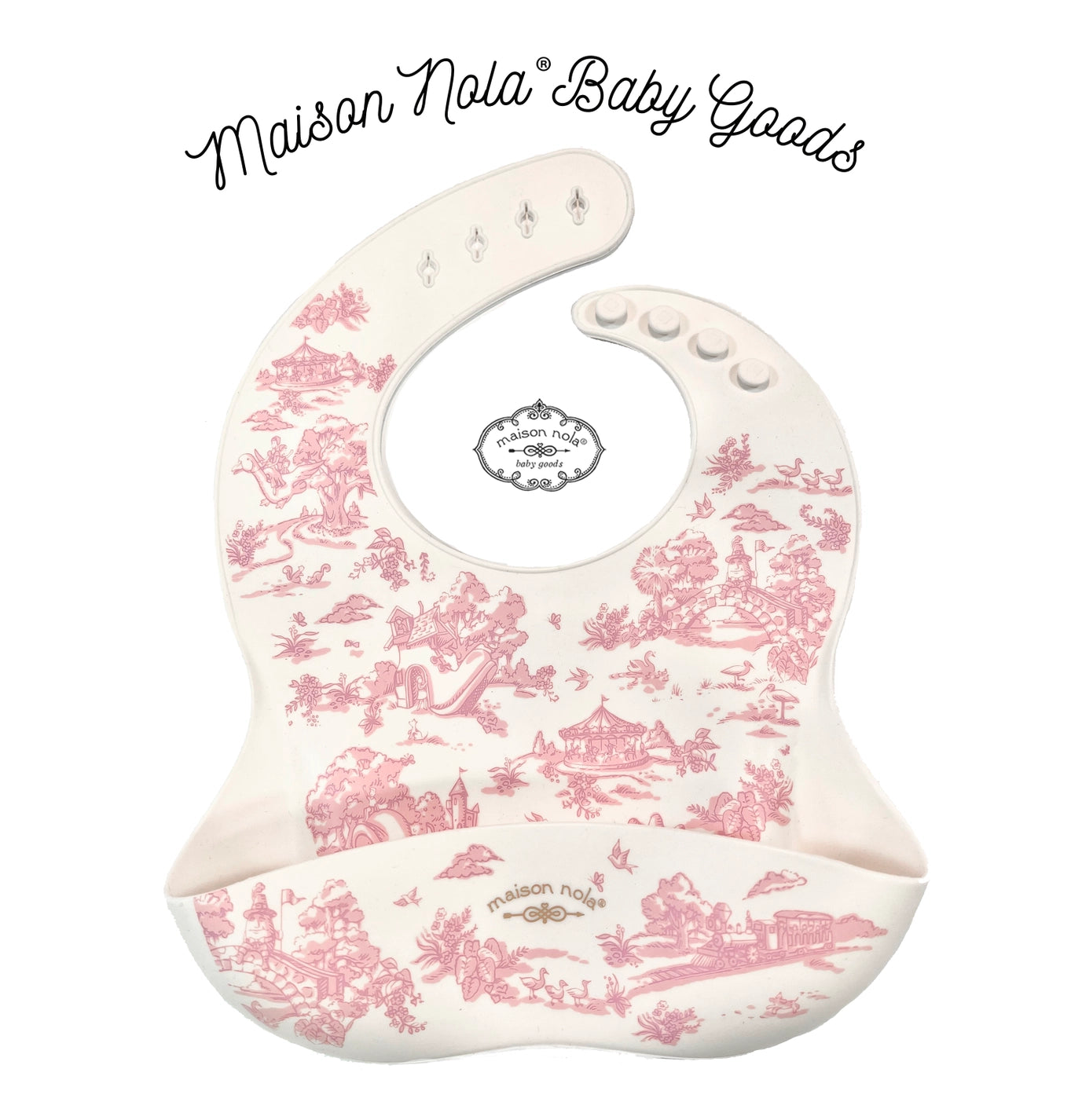 Maison Nola Storyland Toile Silicone Bib