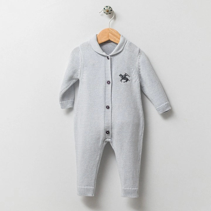 Organic Cotton Knitwear Polo Style Body Overall