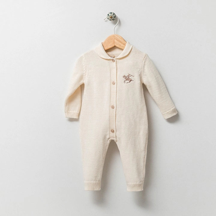 Organic Cotton Knitwear Polo Style Body Overall